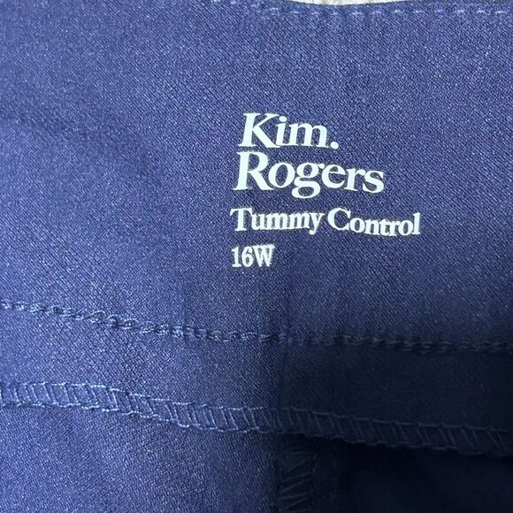 Kim Rogers Women's Plus Capri Pants Navy 16W Tummy Control Stretch - Picture 8 of 11